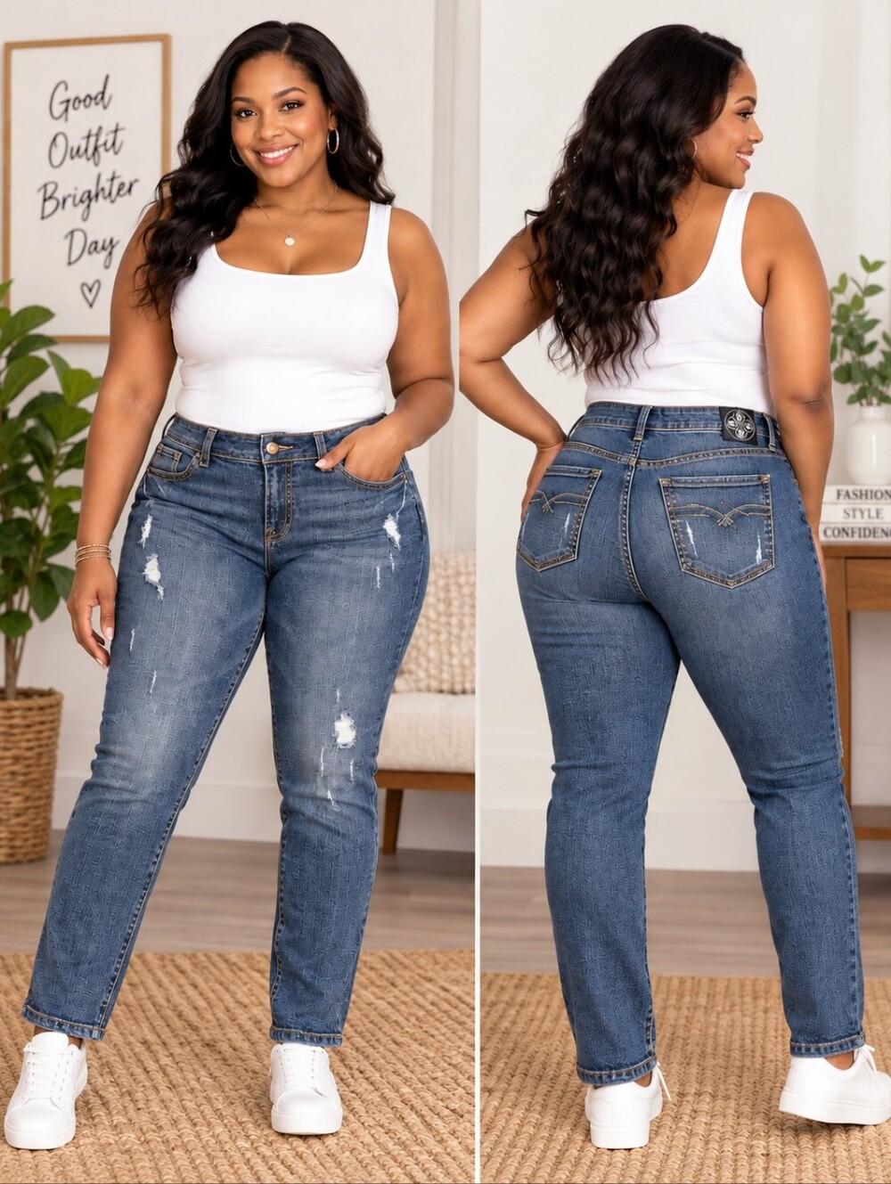 Lane Bryant Jeans Womens 14 Slim Distressed Stretch Denim Blue NWT Plus Size
